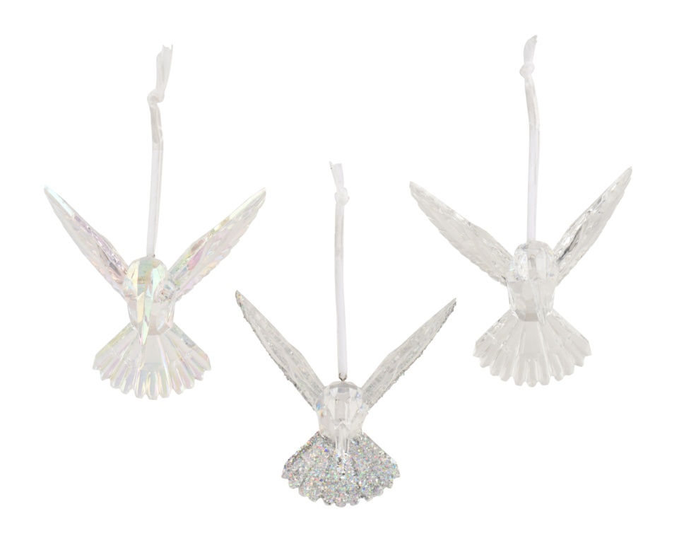 Kaemingk Transparent Hummingbird Polystyrene H9cm