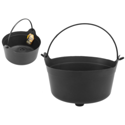 Haunted House Witches Black Cauldron With Handle