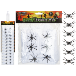 Haunted House Halloween Spiders Web With 6 Spiders