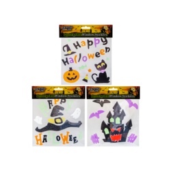 Haunted House Halloween Gel Window Stickers Assorted