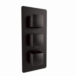 Giavani Black Triple Square Shower Valve
