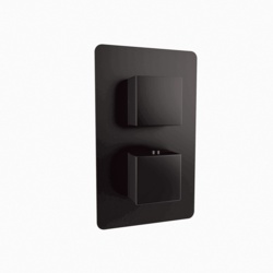 Giavani Black Dual Square Shower Valve