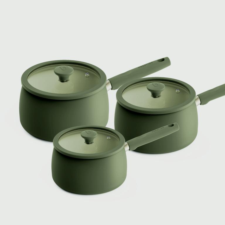 Meyer Prestige Ceramic Edition Sauce Pan Set - Urban Olive