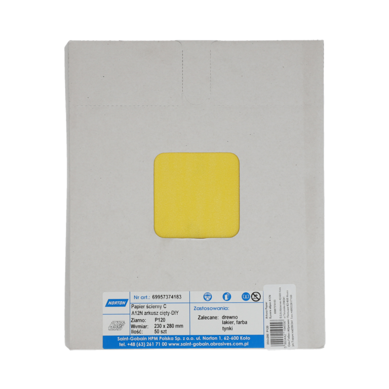 Norton General Purpose Sandpaper Sheets P120 280x230mm