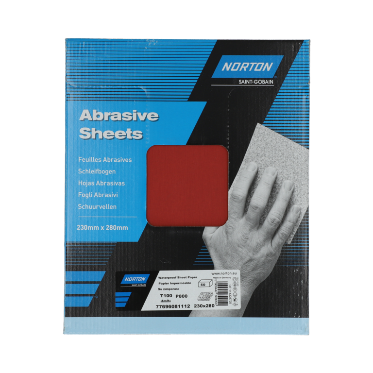 Norton Wet Dry Sanding Sheets P800 280x230mm