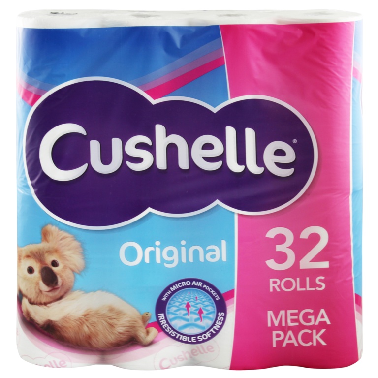 Cushelle Seriously Clean Toilet Roll Pack 32