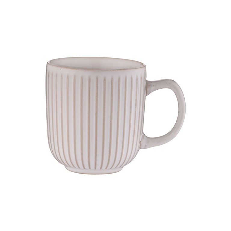 Mason Cash Reactive Ridge Mug White 420ml