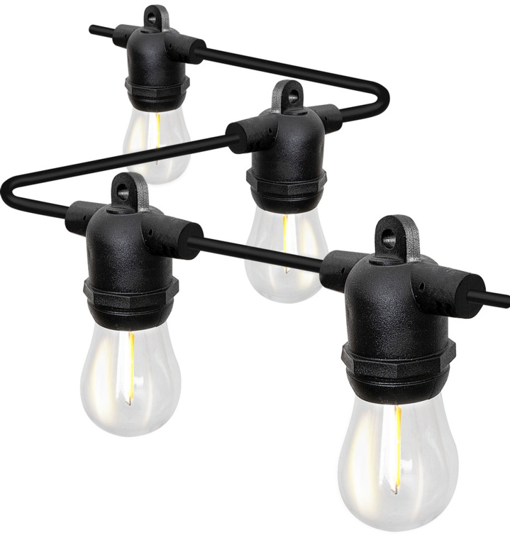 Luceco Exterior 12v Low Voltage Festoon Lights 2700k 10m