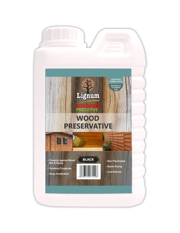 Lignum Wood Preserver Black 1L