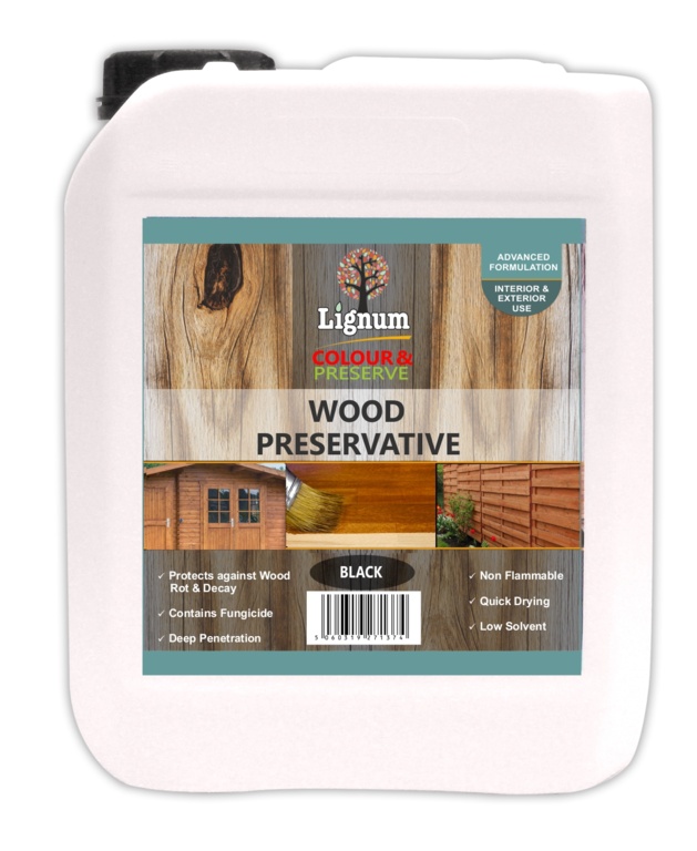 Lignum Wood Preserver Black 5L