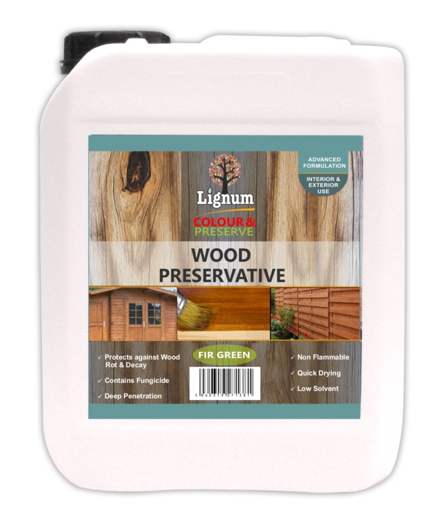 Lignum Wood Preserver Fir Green 5L