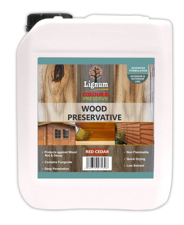 Lignum Wood Preserver Red Cedar 5L