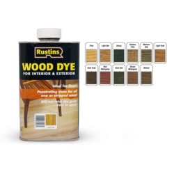 Rustins Interior & Exterior Wood Dye 250ml - Light Teak